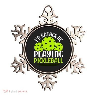 I'd Rather Be Playing Pickleball Gift For Pickleball Team Ornament