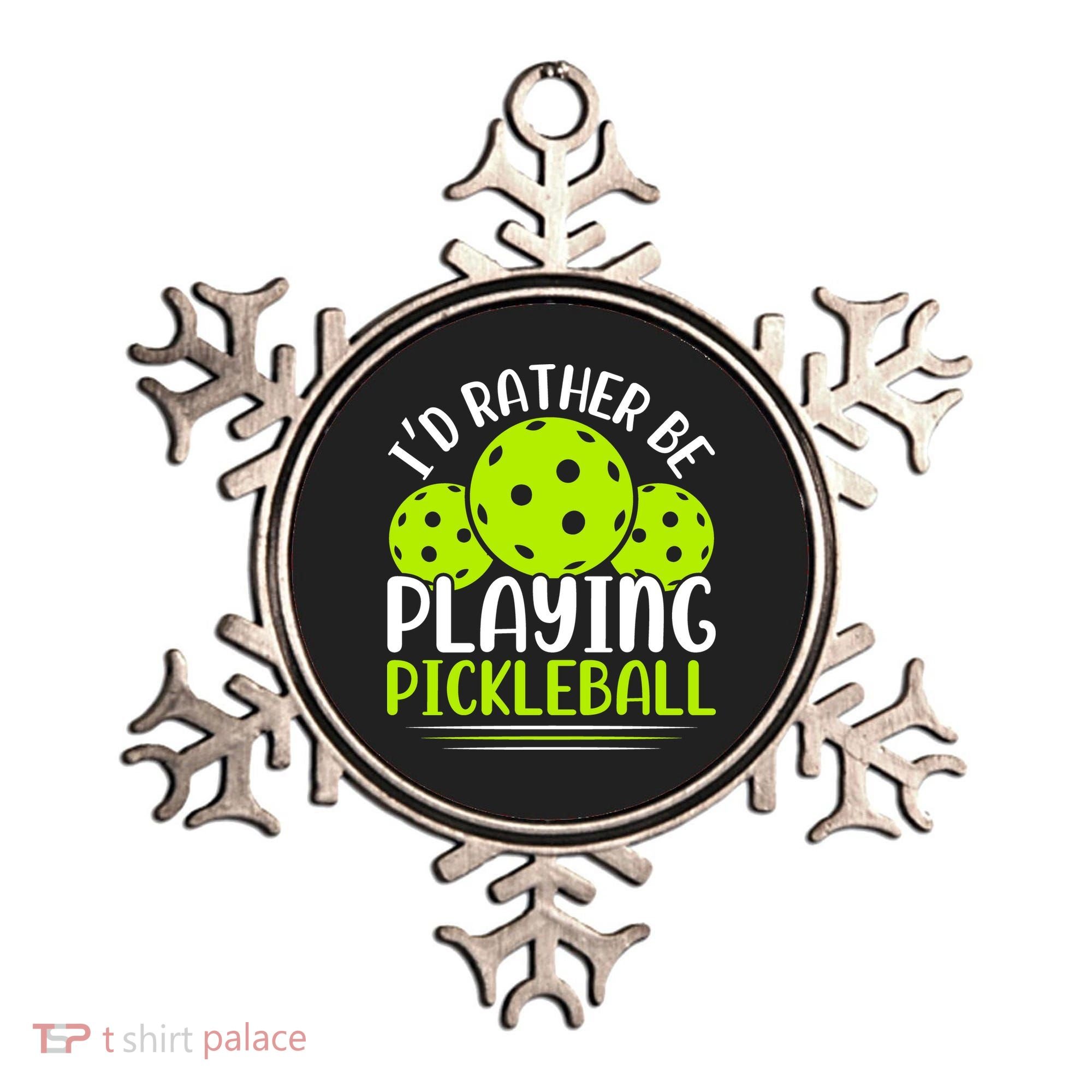 I'd Rather Be Playing Pickleball Gift For Pickleball Team Ornament