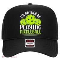 I'd Rather Be Playing Pickleball Gift For Pickleball Team Hat thumb 0