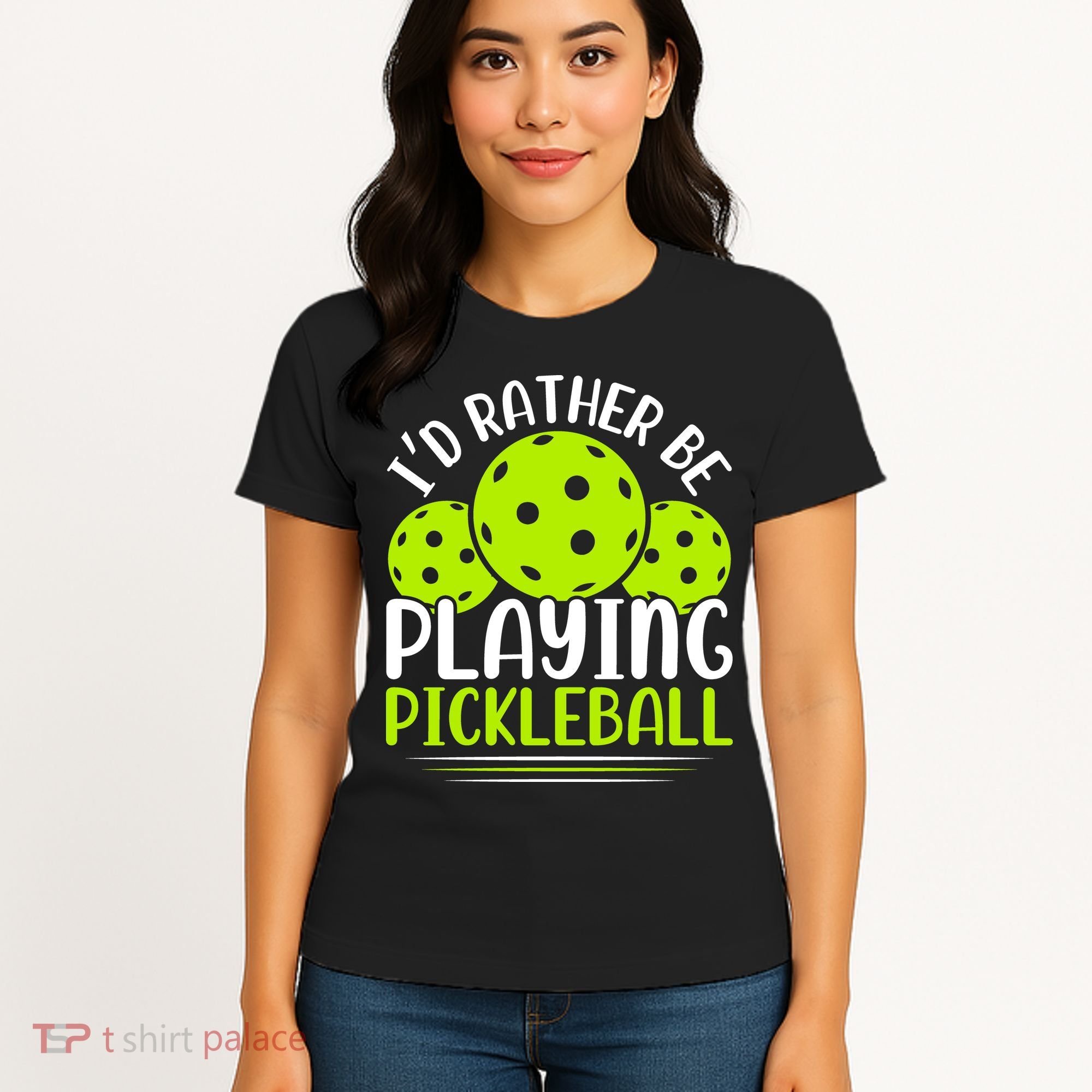 I'd Rather Be Playing Pickleball Gift For Pickleball Team Women's T-Shirt