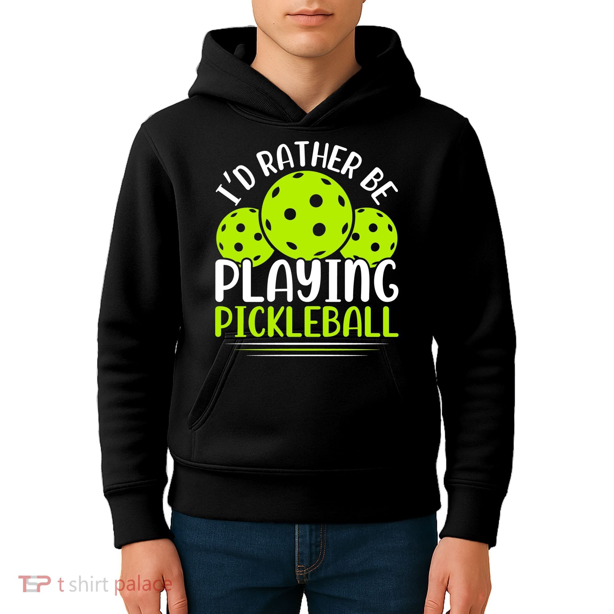 I'd Rather Be Playing Pickleball Gift For Pickleball Team Kids Hoodie