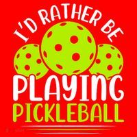 I'd Rather Be Playing Pickleball Gift For Pickleball Team Santa Hat thumb 1