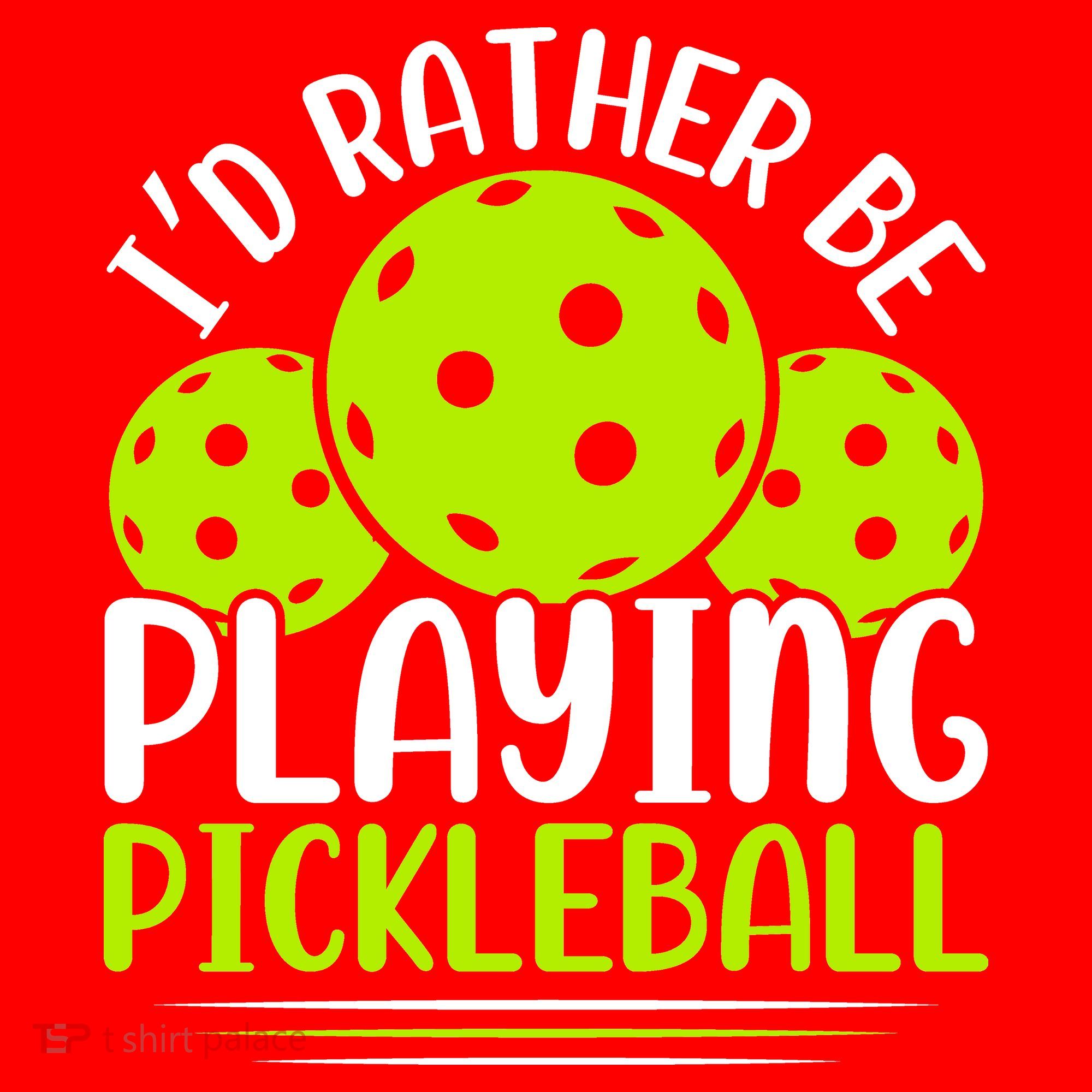 I'd Rather Be Playing Pickleball Gift For Pickleball Team Santa Hat