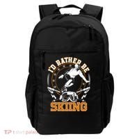 Id Rather Be Skiing Snow Winter Ski Cool Gift Backpack thumb 0