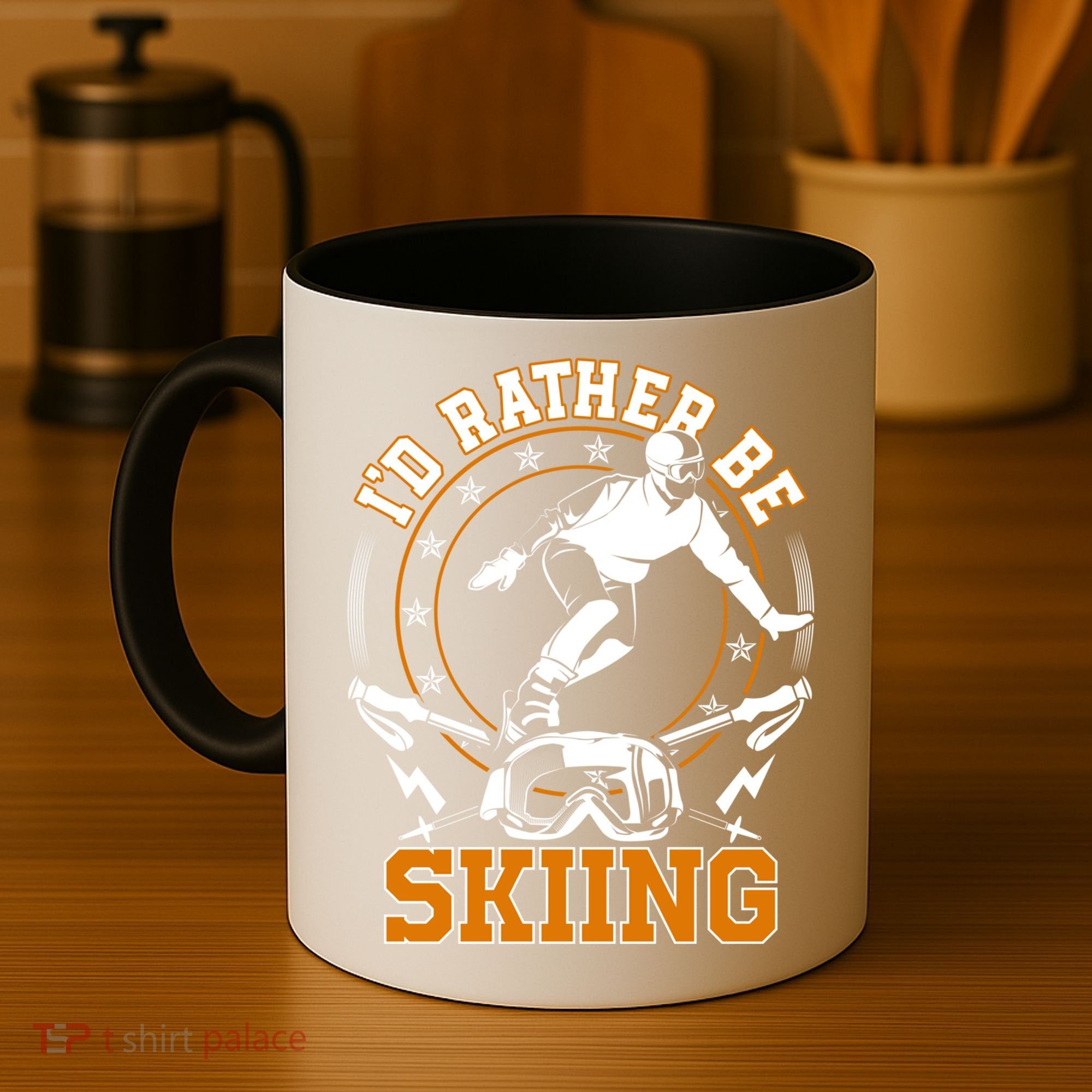 Id Rather Be Skiing Snow Winter Ski Cool Gift Coffee Mug