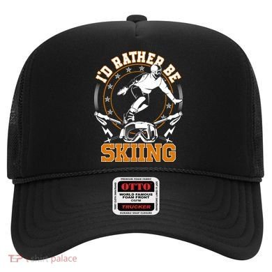 Id Rather Be Skiing Snow Winter Ski Cool Gift Hat