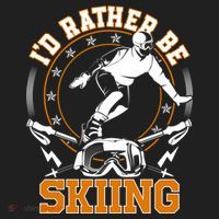 Id Rather Be Skiing Snow Winter Ski Cool Gift Hat thumb 2