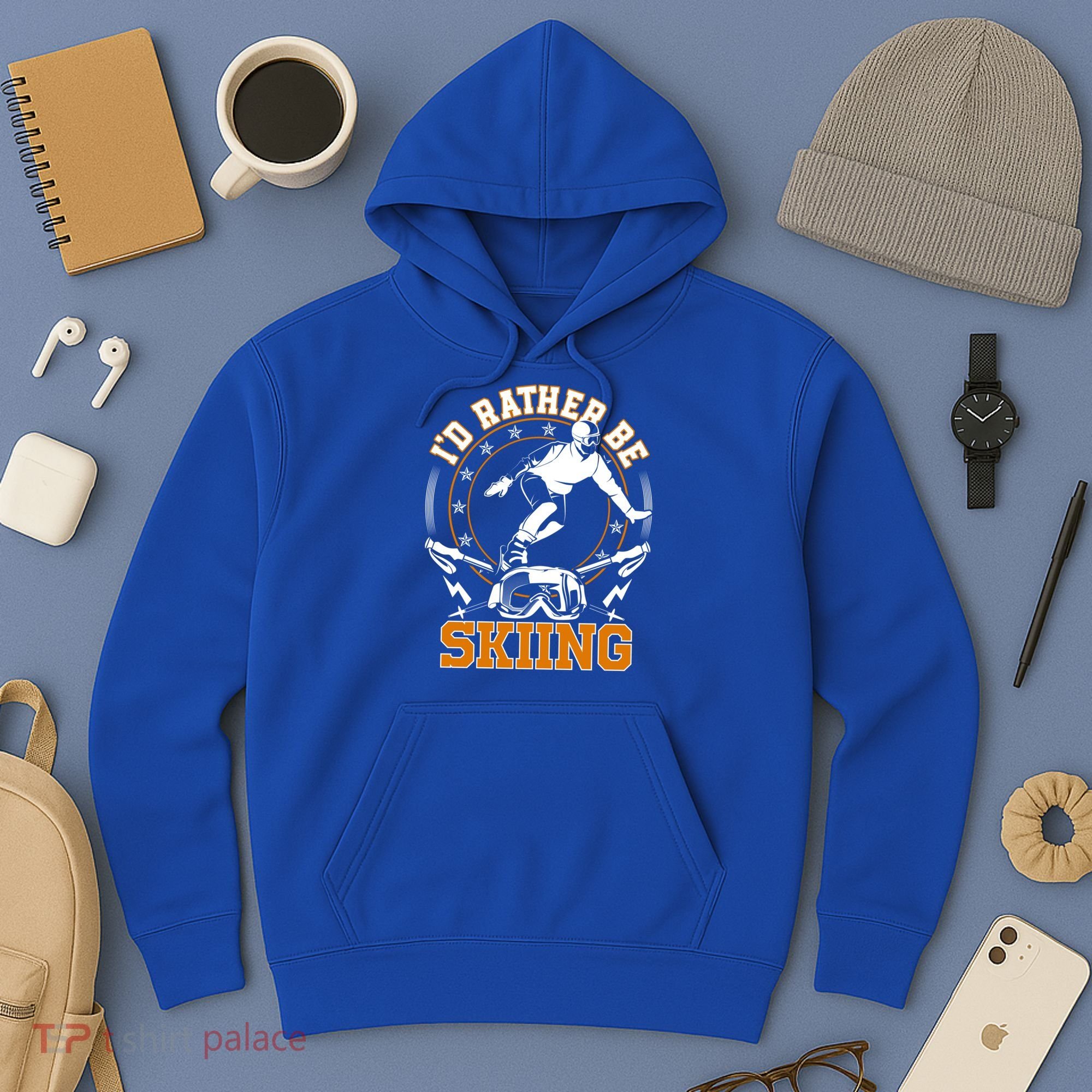 Id Rather Be Skiing Snow Winter Ski Cool Gift Hoodie