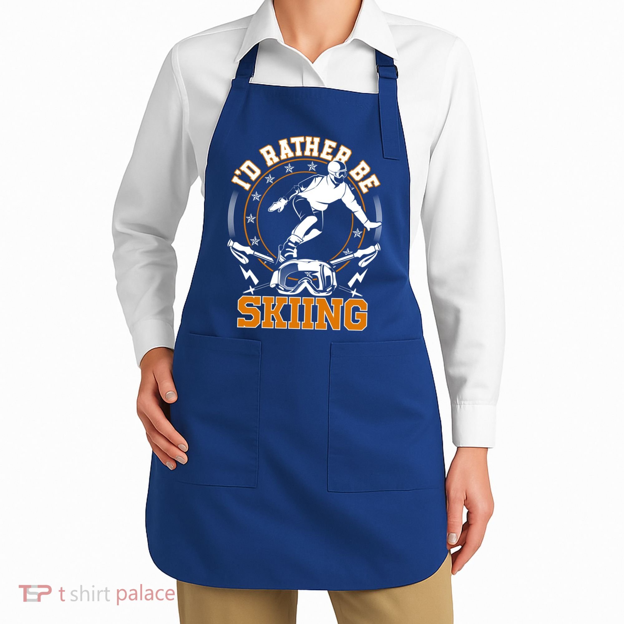 Id Rather Be Skiing Snow Winter Ski Cool Gift Apron