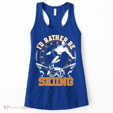 Id Rather Be Skiing Snow Winter Ski Cool Gift Women's Tank Top
