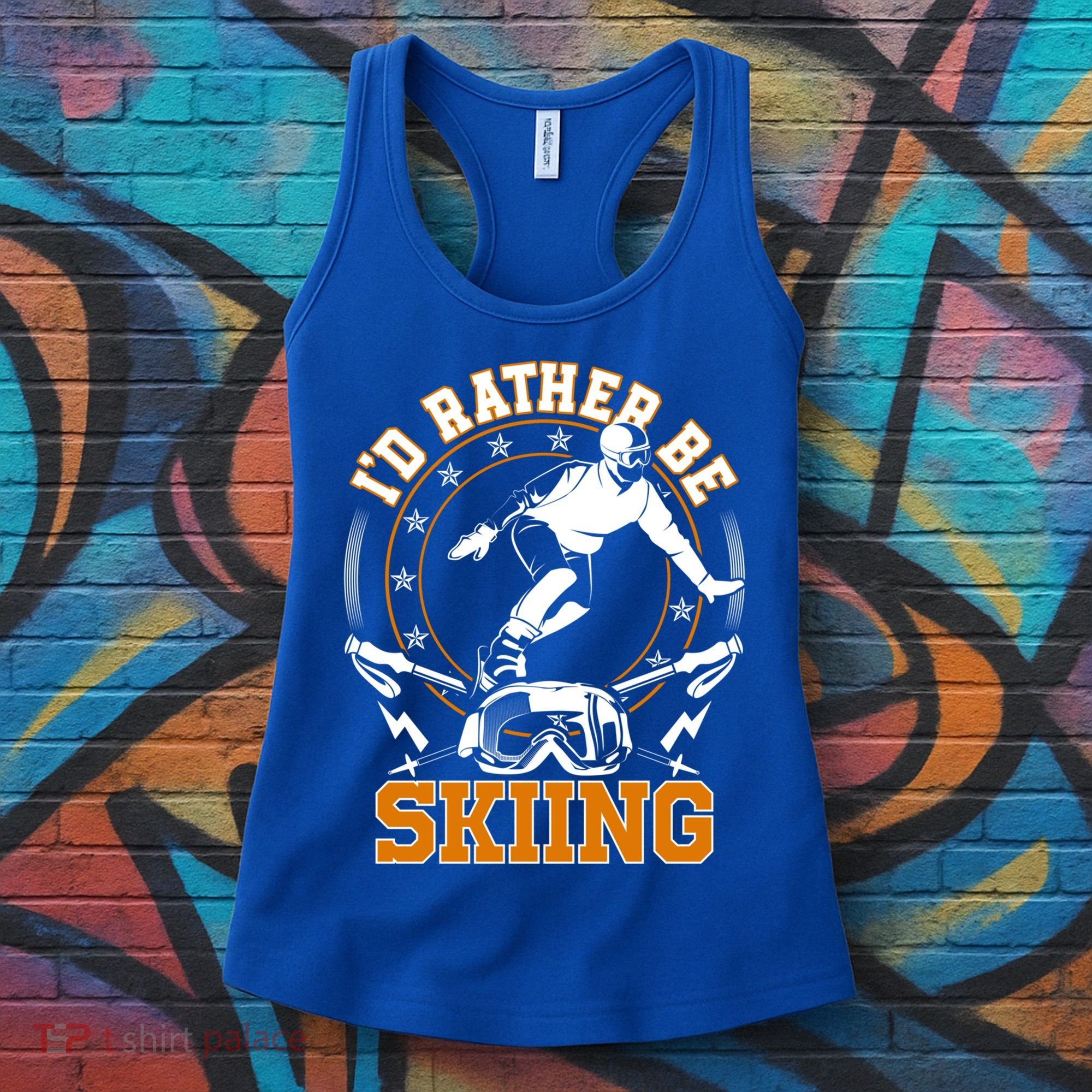Id Rather Be Skiing Snow Winter Ski Cool Gift Women's Tank Top