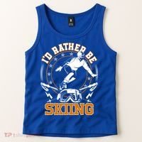 Id Rather Be Skiing Snow Winter Ski Cool Gift Tank Top thumb 2