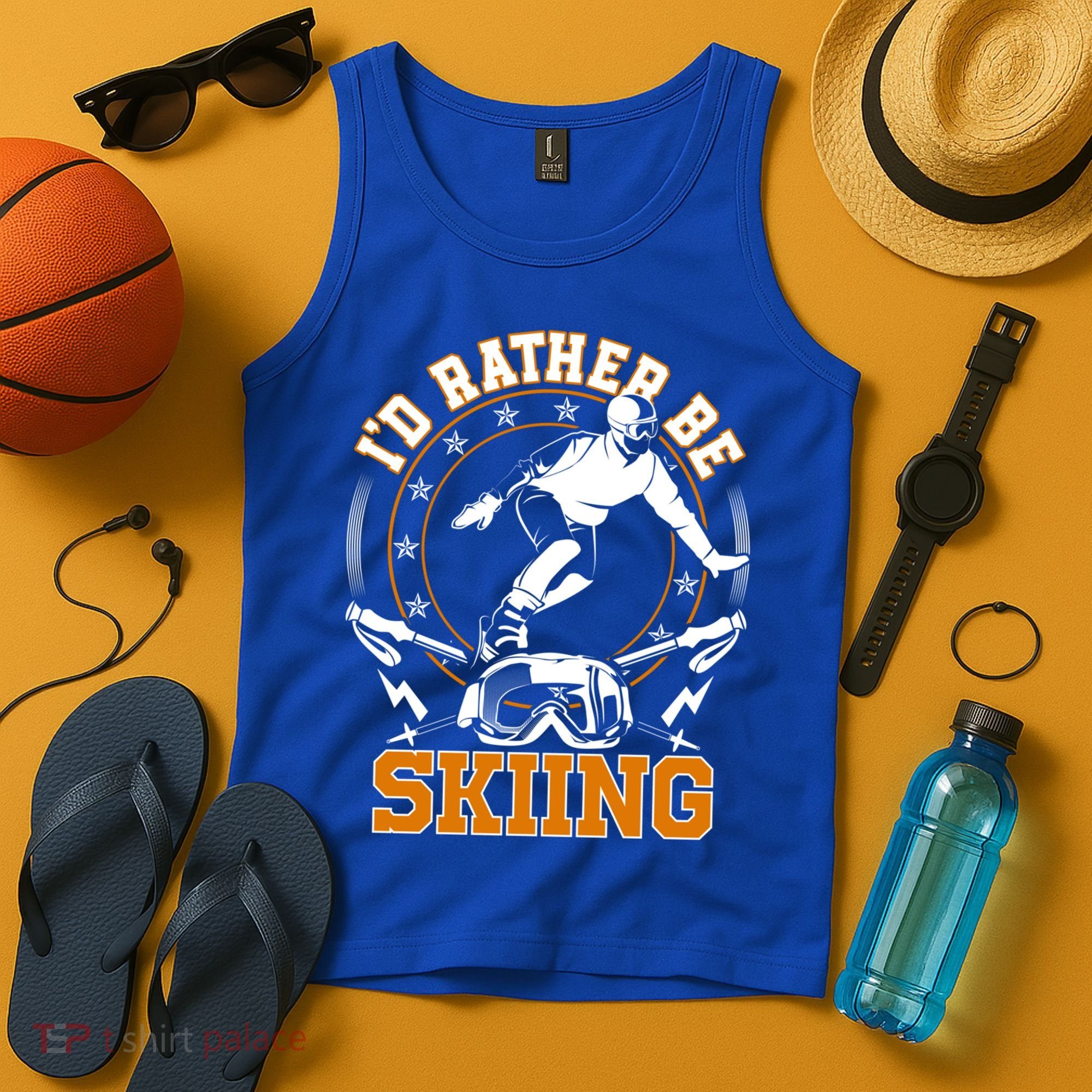 Id Rather Be Skiing Snow Winter Ski Cool Gift Tank Top