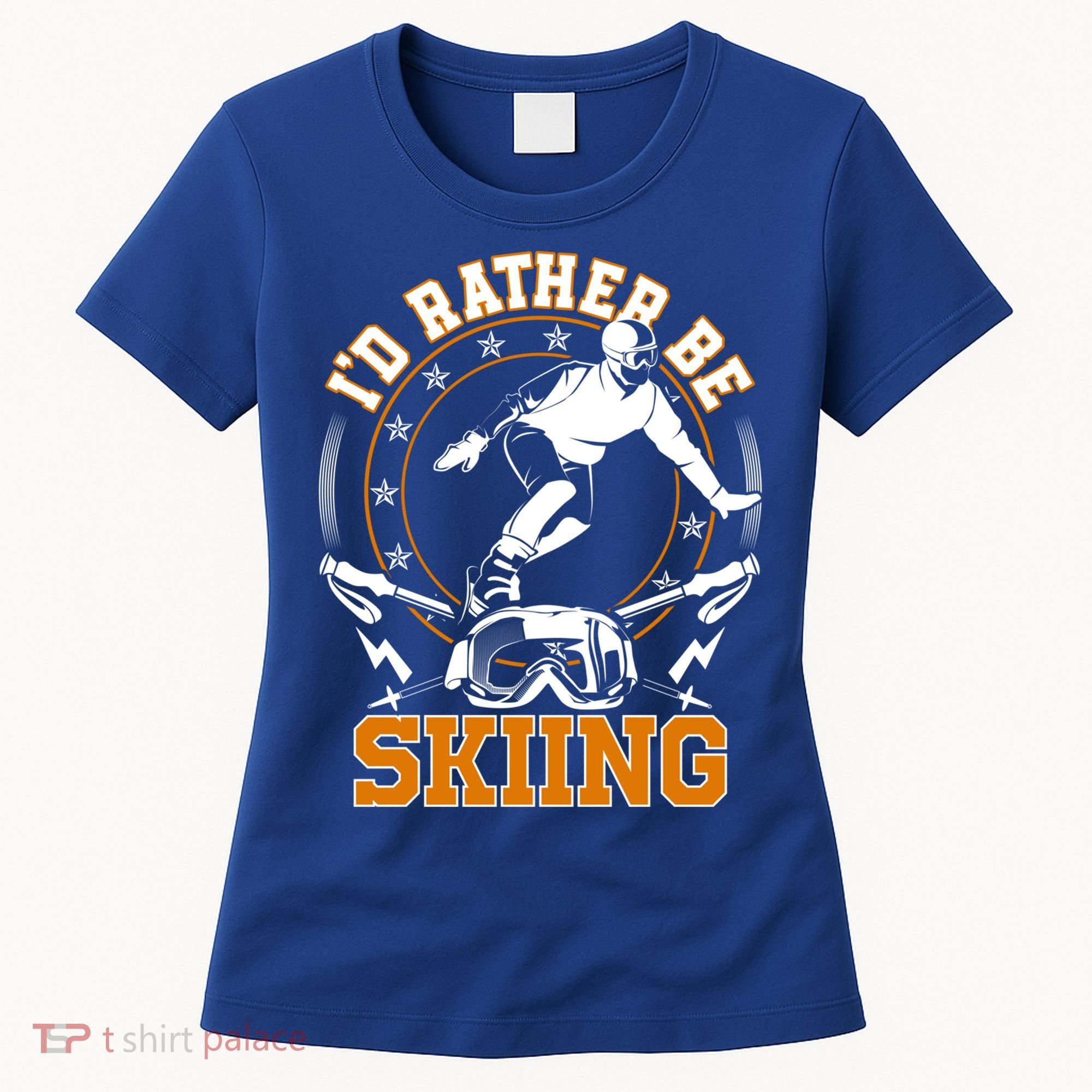 Id Rather Be Skiing Snow Winter Ski Cool Gift Women's T-Shirt