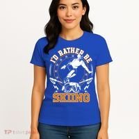 Id Rather Be Skiing Snow Winter Ski Cool Gift Women's T-Shirt thumb 4