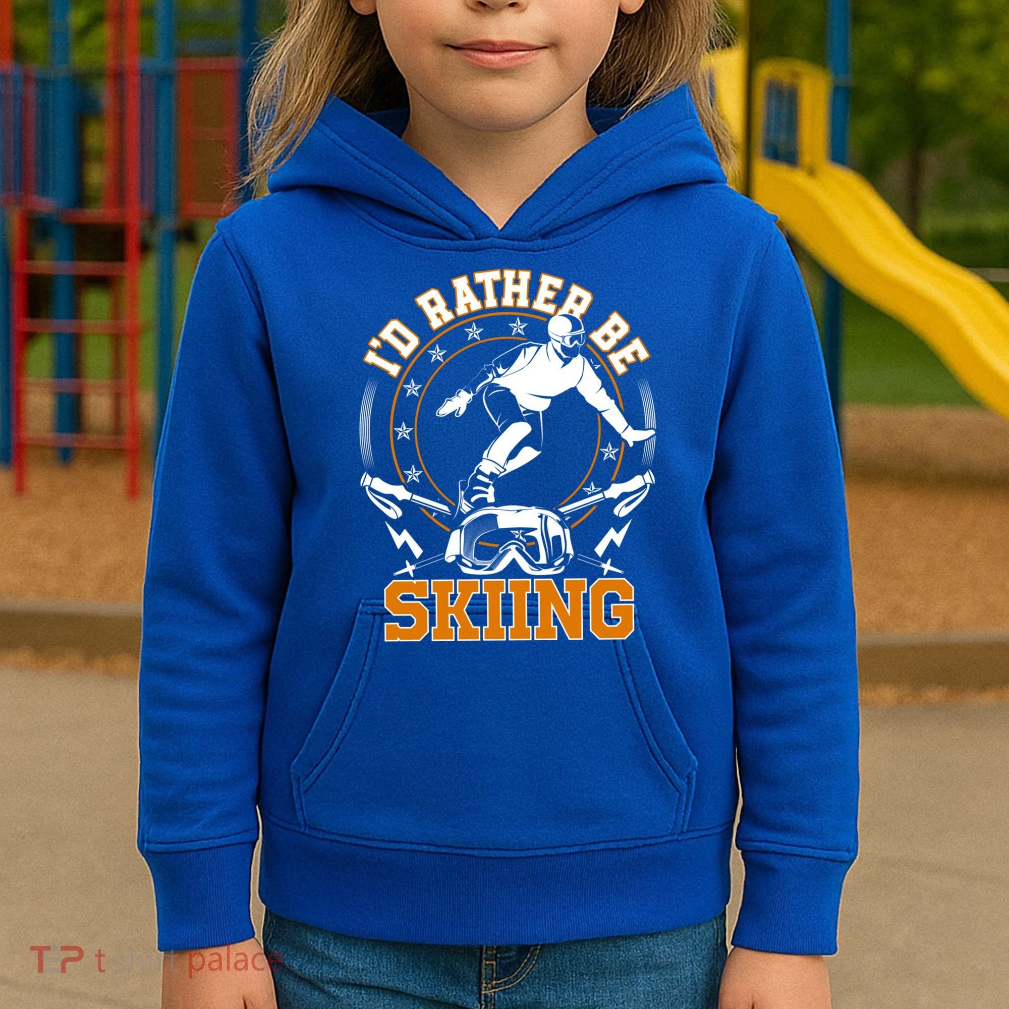 Id Rather Be Skiing Snow Winter Ski Cool Gift Kids Hoodie
