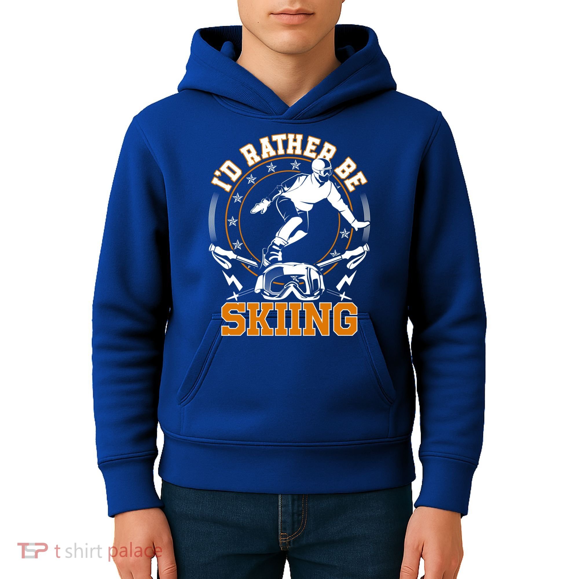 Id Rather Be Skiing Snow Winter Ski Cool Gift Kids Hoodie