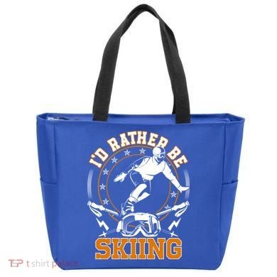 Id Rather Be Skiing Snow Winter Ski Cool Gift Tote Bag