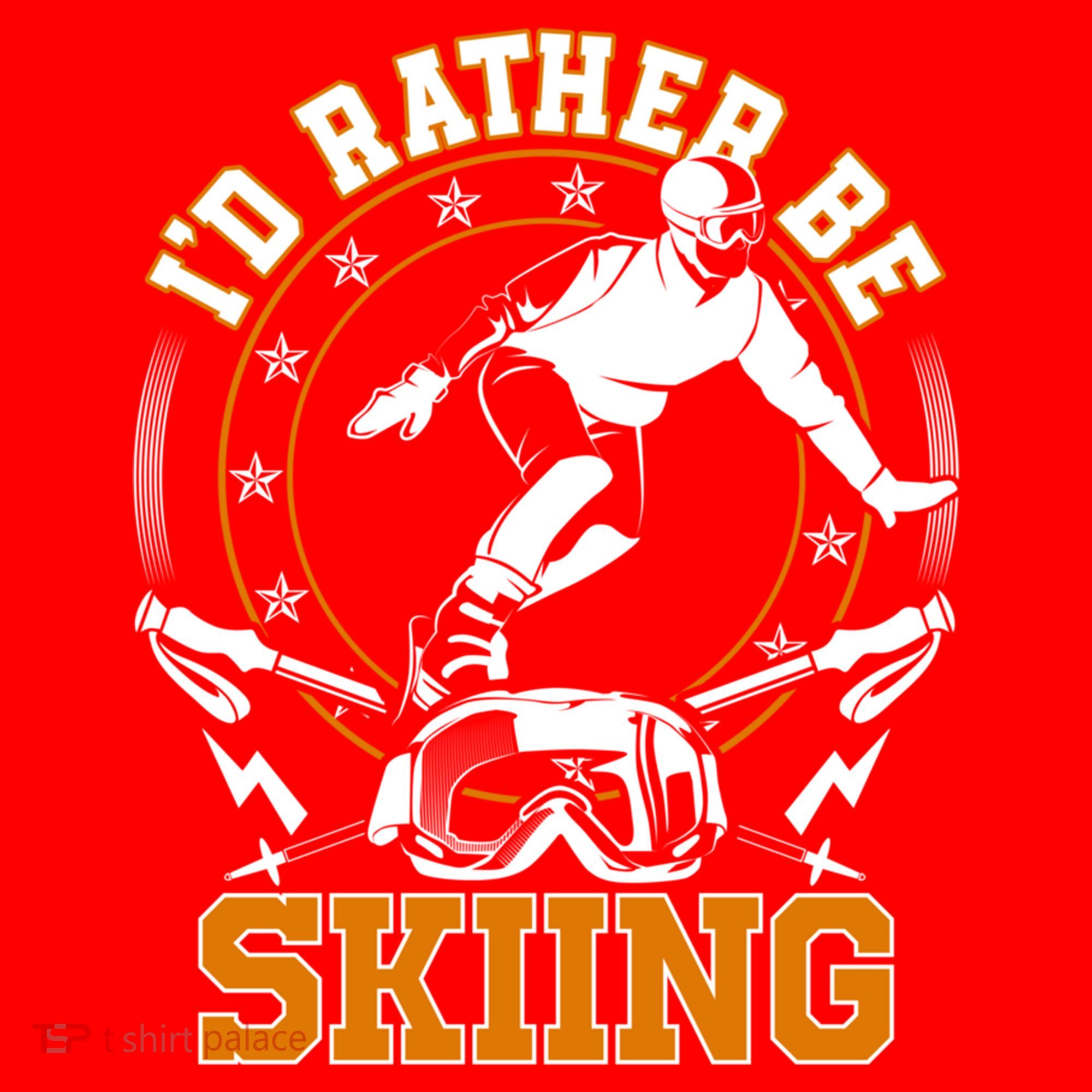 Id Rather Be Skiing Snow Winter Ski Cool Gift Santa Hat