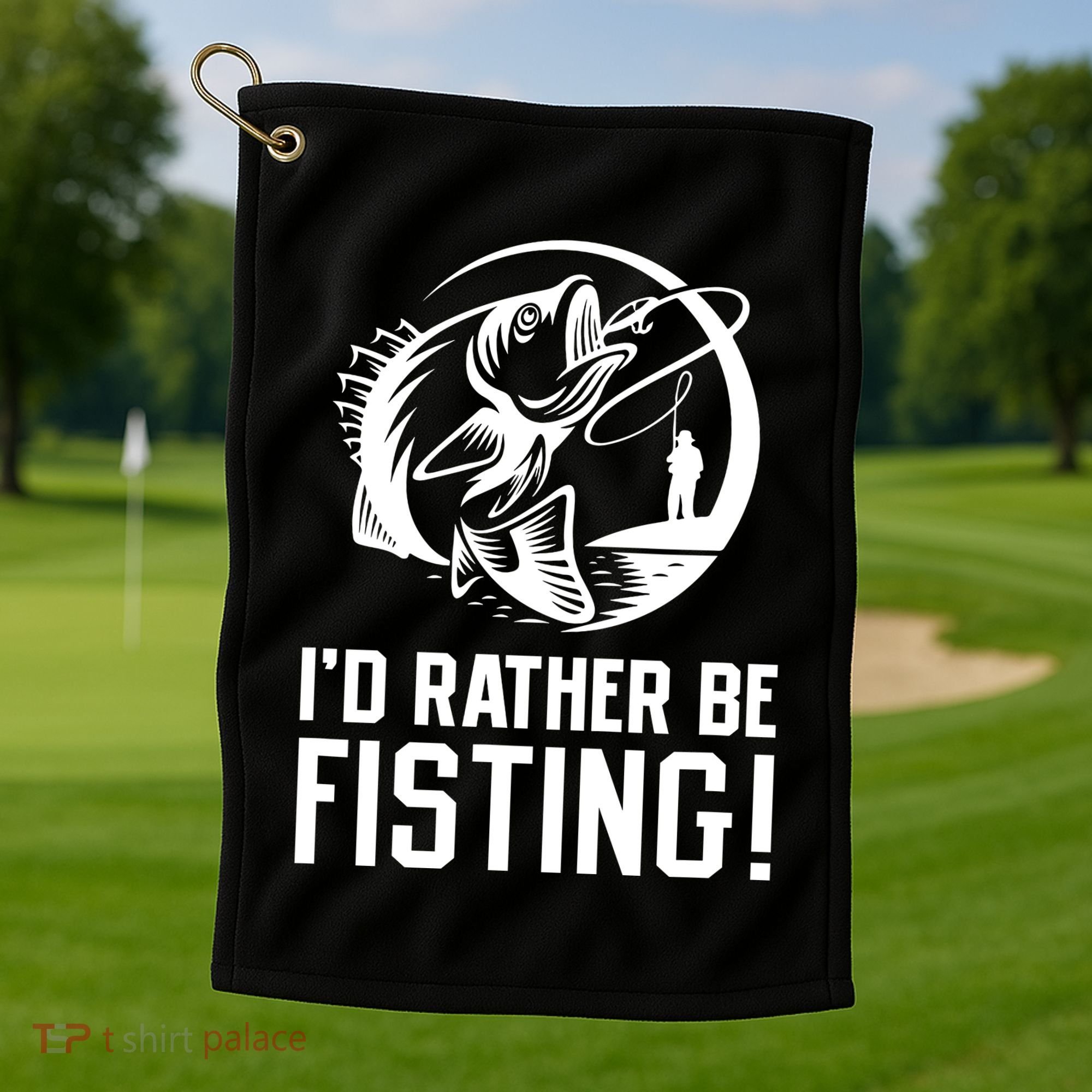 ID Rather Be Fisting Golf Towel