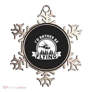 Id Rather Be Flying Funny Helicopter Pilot Gift Ornament