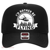 Id Rather Be Flying Funny Helicopter Pilot Gift Hat thumb 0