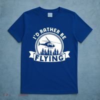Id Rather Be Flying Funny Helicopter Pilot Gift T-Shirt thumb 5