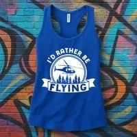Id Rather Be Flying Funny Helicopter Pilot Gift Women's Tank Top thumb 3