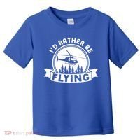 Id Rather Be Flying Funny Helicopter Pilot Gift Toddler T-Shirt thumb 0