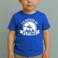 Id Rather Be Flying Funny Helicopter Pilot Gift Toddler T-Shirt thumb 2