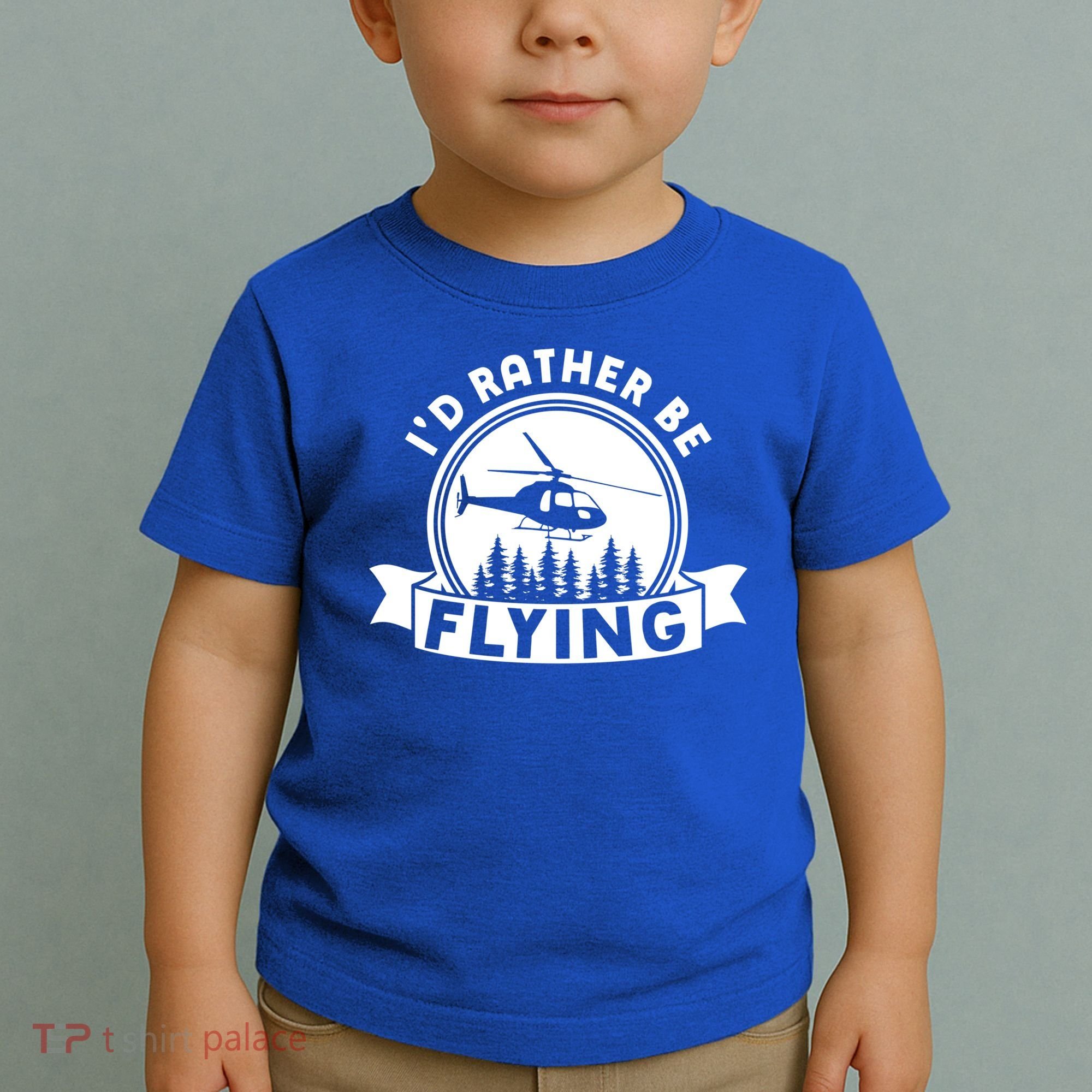 Id Rather Be Flying Funny Helicopter Pilot Gift Toddler T-Shirt
