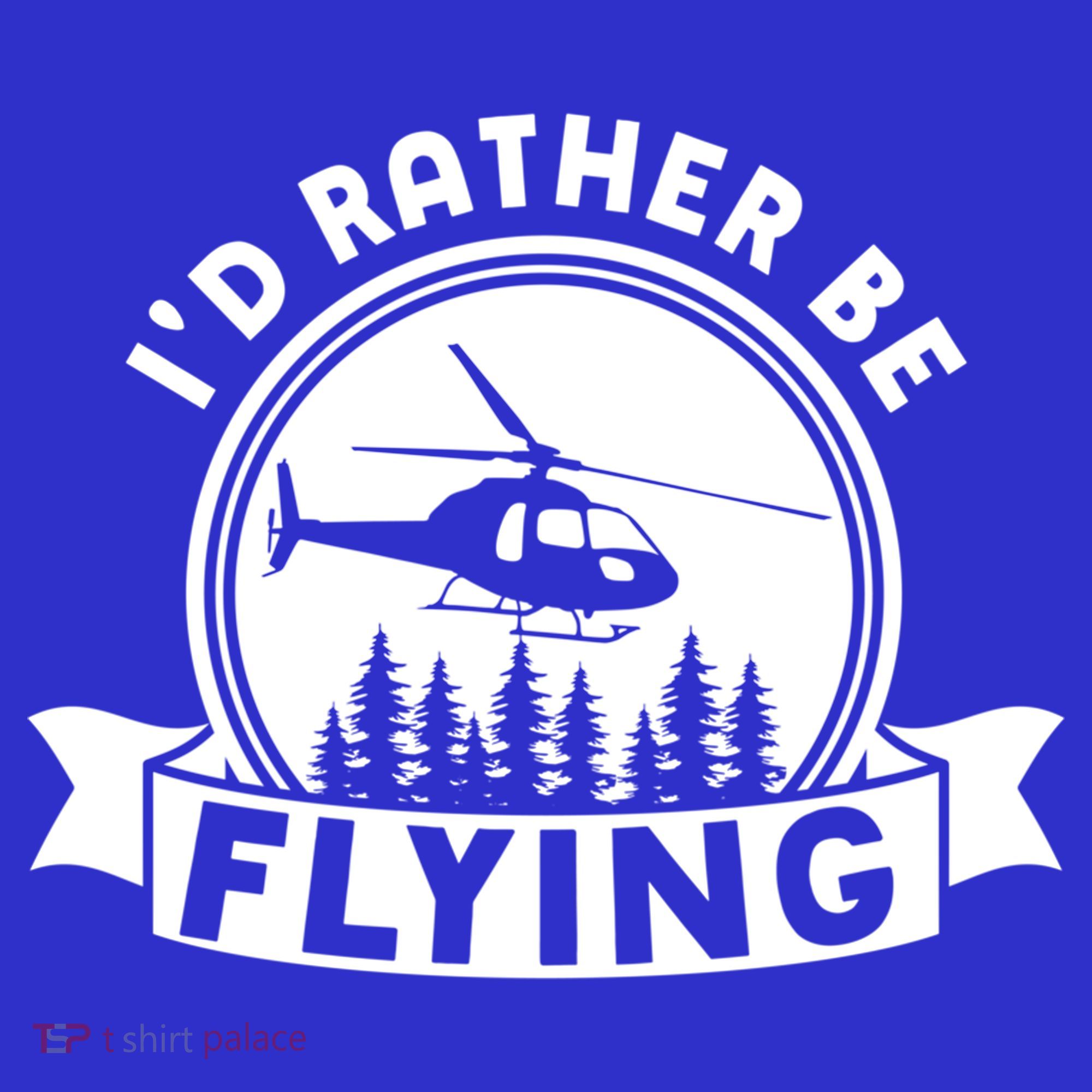 Id Rather Be Flying Funny Helicopter Pilot Gift Women's Long Sleeve Shirt