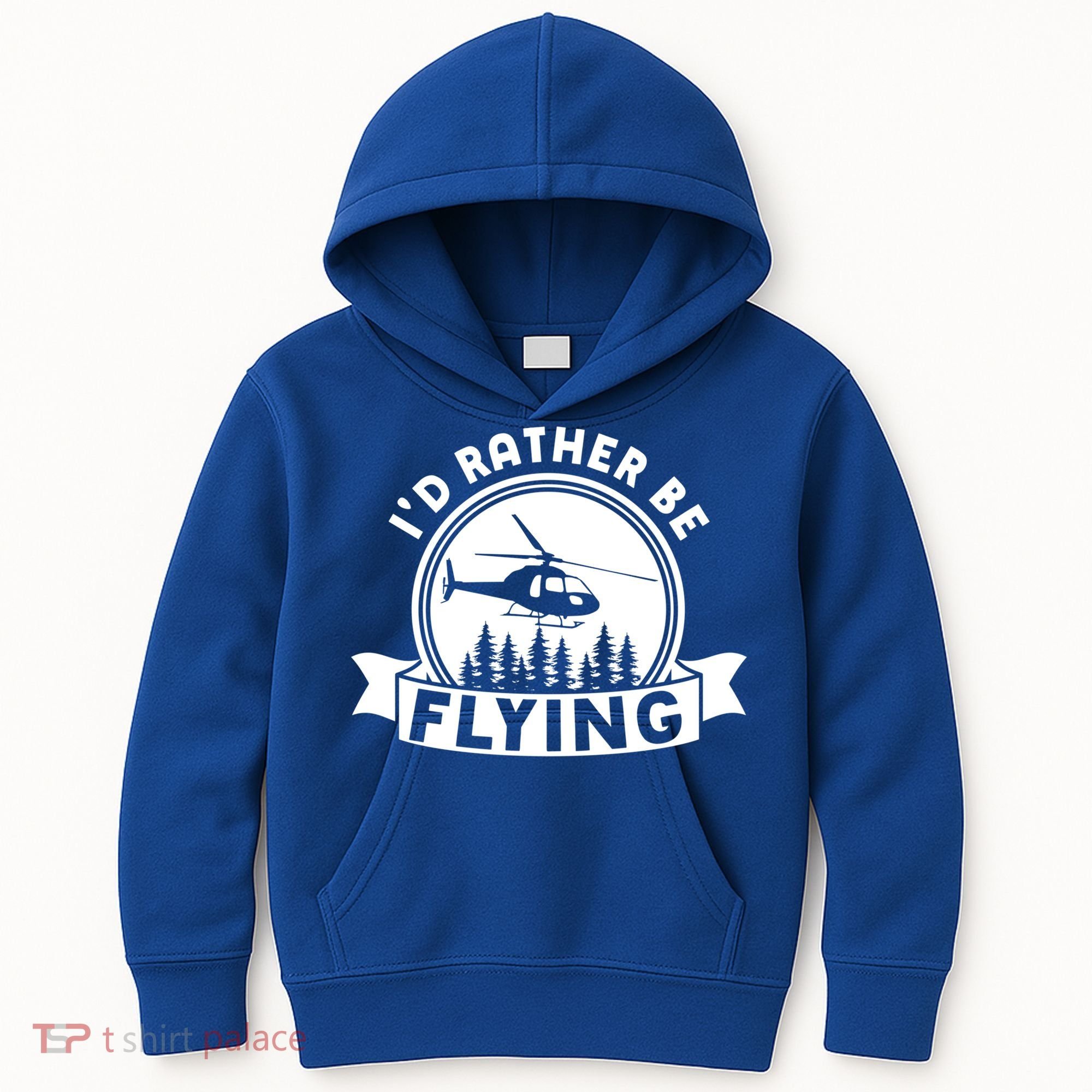 Id Rather Be Flying Funny Helicopter Pilot Gift Kids Hoodie