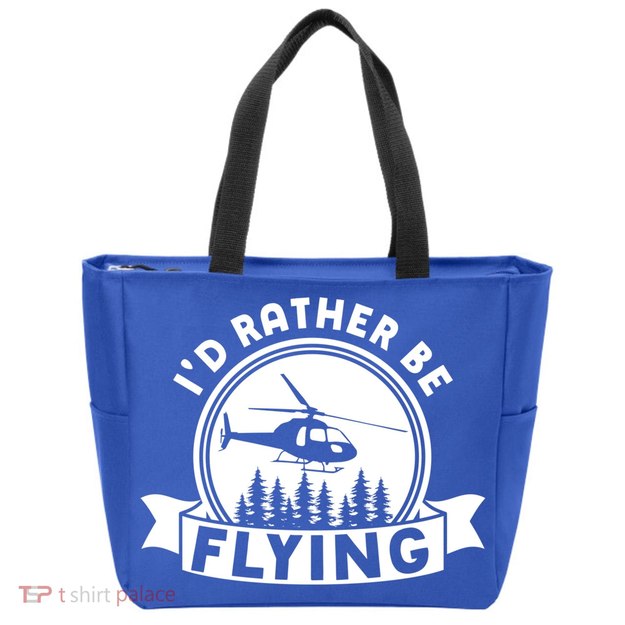Id Rather Be Flying Funny Helicopter Pilot Gift Tote Bag