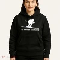 Id Rather Be Skiing Funny Ski Skier Gift Hoodie thumb 5