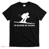 Id Rather Be Skiing Funny Ski Skier Gift T-Shirt thumb 0