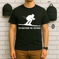 Id Rather Be Skiing Funny Ski Skier Gift T-Shirt thumb 6