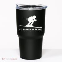 Id Rather Be Skiing Funny Ski Skier Gift Tumbler thumb 0