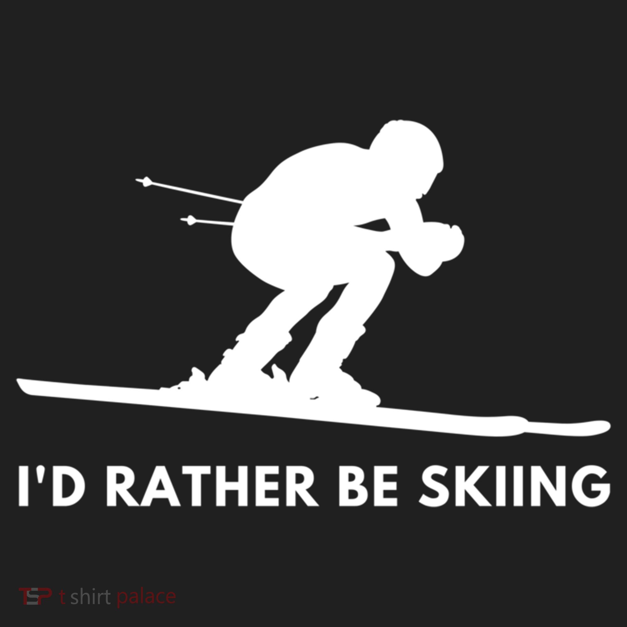 Id Rather Be Skiing Funny Ski Skier Gift Tumbler
