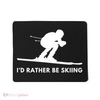 Id Rather Be Skiing Funny Ski Skier Gift Mousepad thumb 0