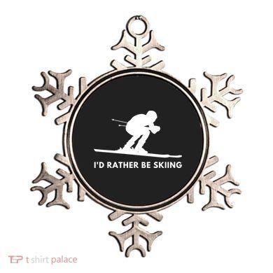 Id Rather Be Skiing Funny Ski Skier Gift Ornament