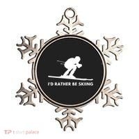 Id Rather Be Skiing Funny Ski Skier Gift Ornament thumb 0