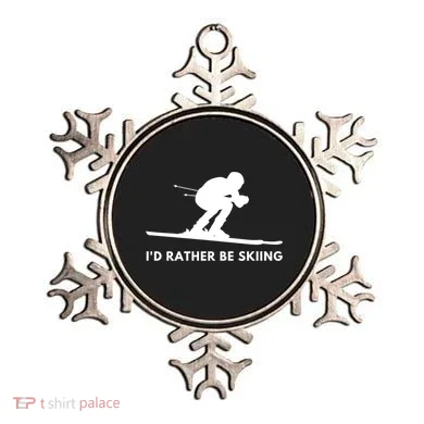 Id Rather Be Skiing Funny Ski Skier Gift Ornament