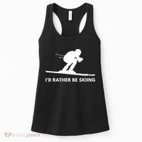 Id Rather Be Skiing Funny Ski Skier Gift Women's Tank Top thumb 0