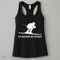 Id Rather Be Skiing Funny Ski Skier Gift Women's Tank Top thumb 3