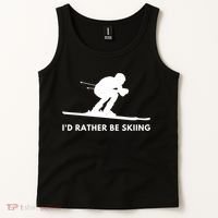 Id Rather Be Skiing Funny Ski Skier Gift Tank Top thumb 2