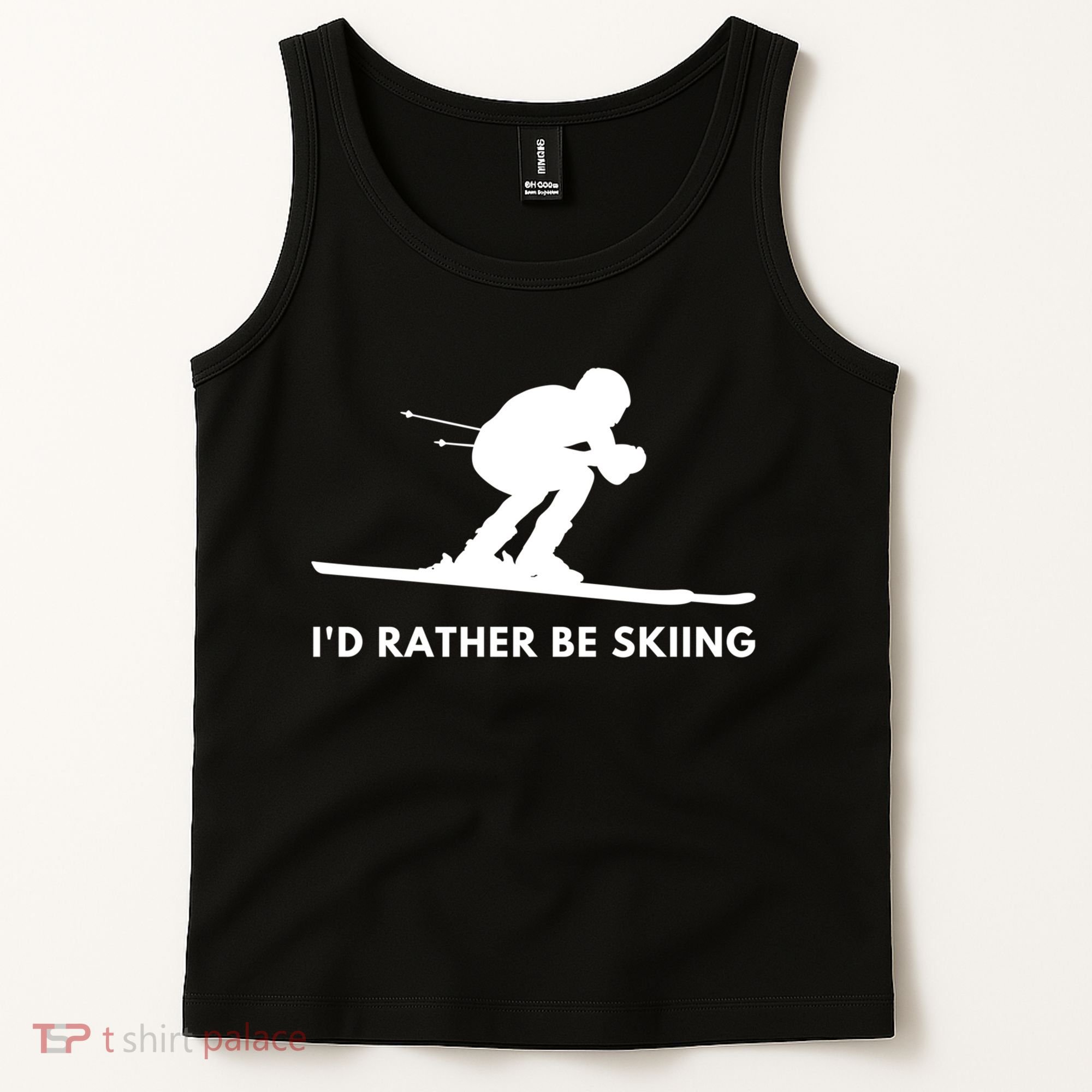 Id Rather Be Skiing Funny Ski Skier Gift Tank Top