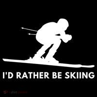Id Rather Be Skiing Funny Ski Skier Gift Visor thumb 3
