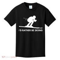 Id Rather Be Skiing Funny Ski Skier Gift Kids T-Shirt thumb 0