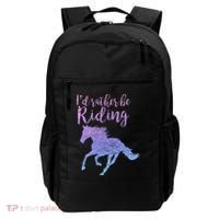 ID Rather Be Riding Horses Horseback Equestrian Rider Gift Backpack thumb 0